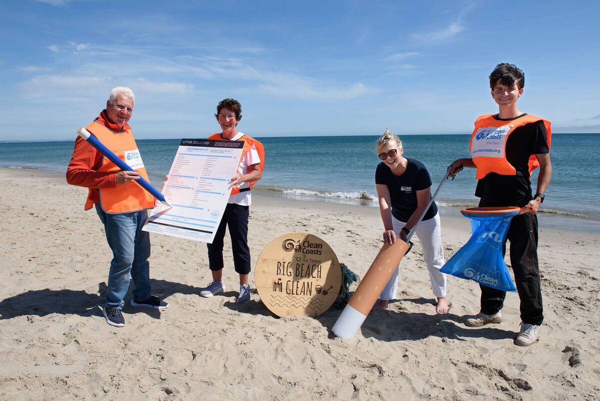 Take part in the Big Beach Clean 2026 and do your part in protecting and caring for the coast. Registrations are now open for the Big Beach Clean 2026 supported by Kia Ireland. Pictured are members of Rosslare Tidy Towns group and Bronagh Moore An Taisce Clean Coasts Manager, taking part in a beach clean at the Big Beach Clean launch at Rosslare Strand, Wexford. Photo: Maura Hickey Take part in the Big Beach Clean 2026 and do your part in protecting and caring for the coast. Registrations are now open for the Big Beach Clean 2026 supported by Kia Ireland. Pictured are members of Rosslare Tidy Towns group and Bronagh Moore An Taisce Clean Coasts Manager, taking part in a beach clean at the Big Beach Clean launch at Rosslare Strand, Wexford. Photo: Maura Hickey