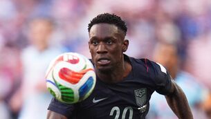 <p>United States' Folarin Balogun Pic: AP Photo/Manu Fernandez </p>