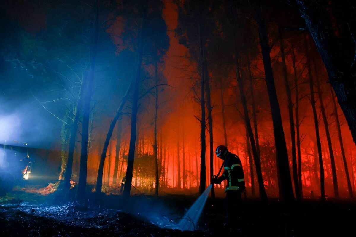 A forest fire in Luglon in Landes, France last month. Fuelled by exceptionally warm tropical seas, El Nino may result in elevated temperatures but also high-power winter storms. Picture: Romain Perrocheau/AFP/Getty A forest fire in Luglon in Landes, France last month. Fuelled by exceptionally warm tropical seas, El Nino may result in elevated temperatures but also high-power winter storms. Picture: Romain Perrocheau/AFP/Getty