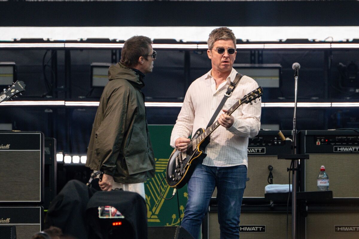 Liam and Noel Gallagher at Croke Park during the Oasis Live ’25 concert. Picture: Chani Anderson Liam and Noel Gallagher at Croke Park during the Oasis Live ’25 concert. Picture: Chani Anderson