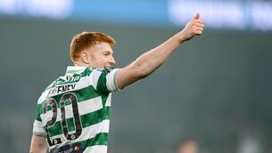 <p>Rory Gaffney of Shamrock Rovers celebrates. Pic: Stephen McCarthy/Sportsfile</p> <p>Rory Gaffney of Shamrock Rovers celebrates. Pic: Stephen McCarthy/Sportsfile</p>
