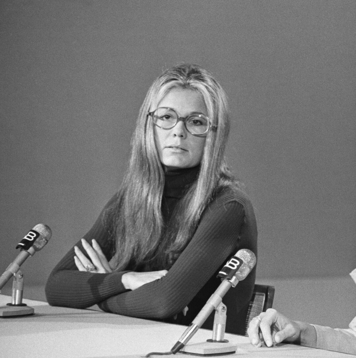 Gloria Steinem on a television interview.
