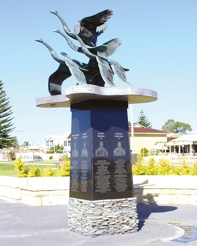The Catalpa Memorial, Palm Beach, Rockingham, Western Australia. Unveiled in 2005, the six bronze wild geese symbolise the six rescued Fenians who flew to freedom from the farthest edge of the British Empire. (Ó Wikimedia Commons) The Catalpa Memorial, Palm Beach, Rockingham, Western Australia. Unveiled in 2005, the six bronze wild geese symbolise the six rescued Fenians who flew to freedom from the farthest edge of the British Empire. (Ó Wikimedia Commons)