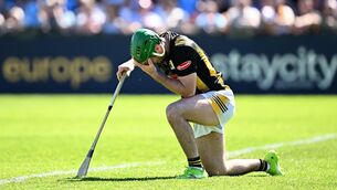 <p>Eoin Cody reacts during the Leinster SHC clash between Dublin and Kilkenny. Pic: Seb Daly/Sportsfile</p>