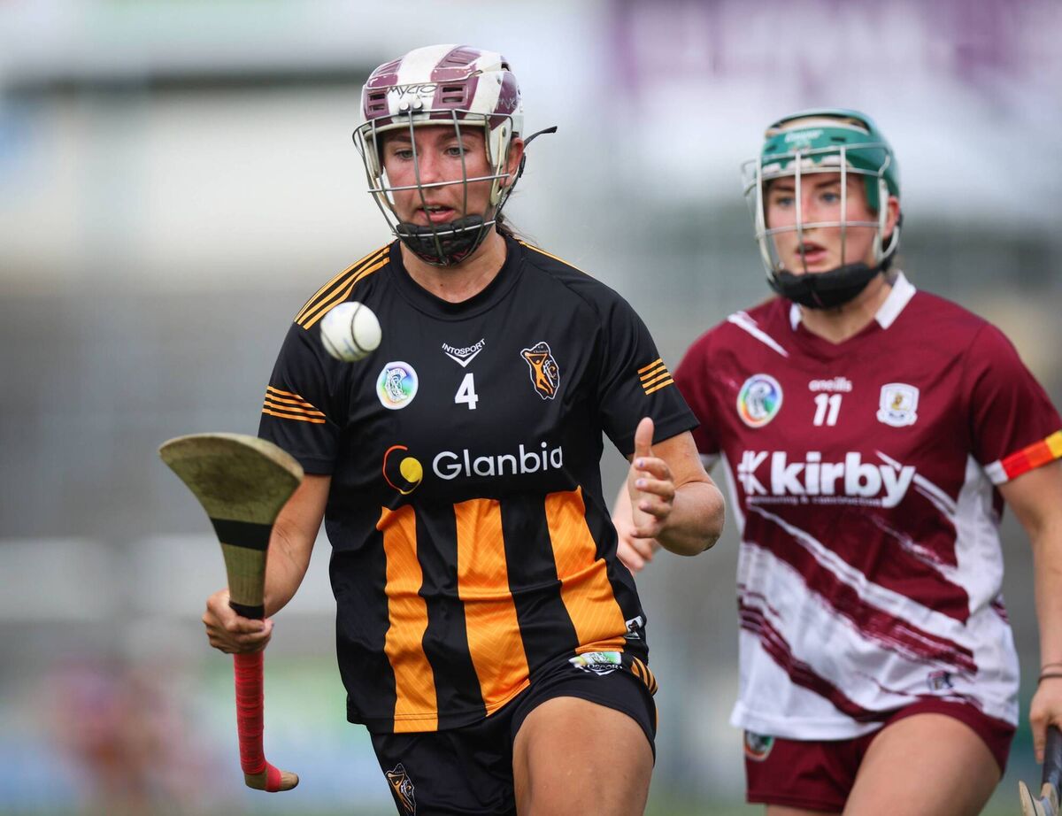 Kilkenny's Caoimhe Dowling and Niamh McPeake of Galway Pic: ©INPHO/Tom Maher Kilkenny's Caoimhe Dowling and Niamh McPeake of Galway Pic: ©INPHO/Tom Maher