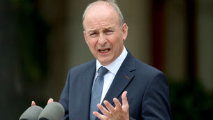 <p>Micheál Martin said there was a requirement for a 'sustainable funding model' for public transport. Picture: PA</p>