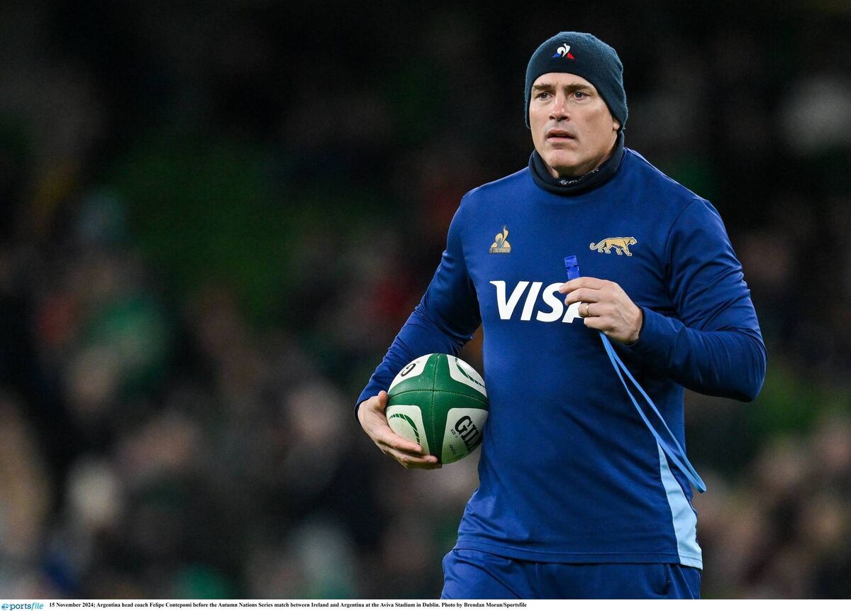Argentina head coach Felipe Contepomi before the Autumn Nations Series match between Ireland and Argentina at the Aviva Stadium in Dublin. Photo by Brendan Moran/Sportsfile