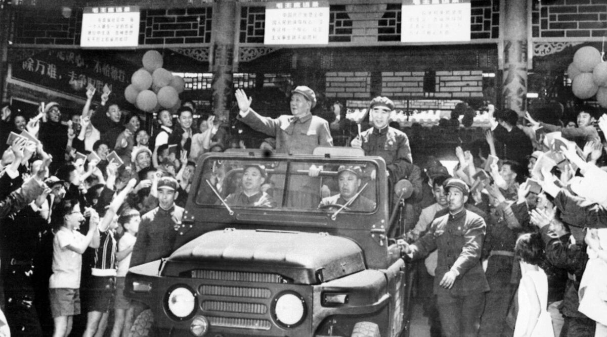 Mao Zedong and Lin Piao, minister of defence, wave to cheering crowds in Tiananmen Squareduring May Day celebrations in 1967. Picture: AFP via Getty Images Mao Zedong and Lin Piao, minister of defence, wave to cheering crowds in Tiananmen Squareduring May Day celebrations in 1967. Picture: AFP via Getty Images