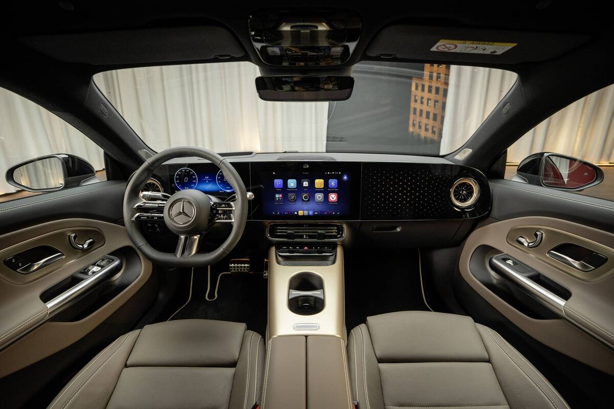 The all-new Mercedes-Benz CLA: Display content may differ visually from the production model; Edition, AMG Line, interior: leather tartufo brown The all-new Mercedes-Benz CLA: Display content may differ visually from the production model; Edition, AMG Line, interior: leather tartufo brown