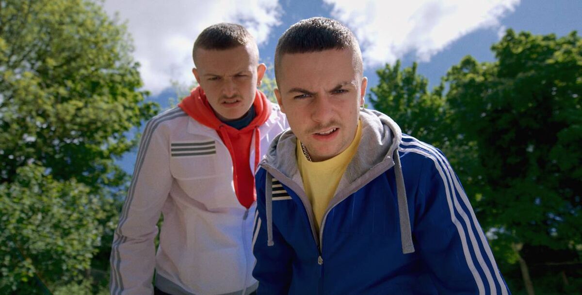 Alex Murphy as Conor alongside Chris Walley as Jock in The Young Offenders. Alex Murphy as Conor alongside Chris Walley as Jock in The Young Offenders.