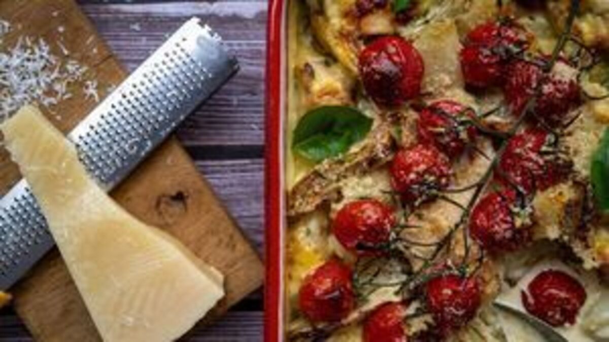 Chicken, Fennel, Potato, Tomato and Parmesan Bake