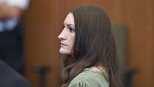 <p>Defendant Lindsay Clancy watches jurors enter the courtroom during her murder trial on Friday, Sept. 4, 2026, in Plymouth, Mass. (Greg Derr/The Patriot Ledger via AP, Pool)</p>