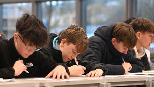<p>Junior students concentrate on maths challenegs set at maths enrichment classes at UCC. Picture: Larry Cummins</p> <p>Junior students concentrate on maths challenegs set at maths enrichment classes at UCC. Picture: Larry Cummins</p>