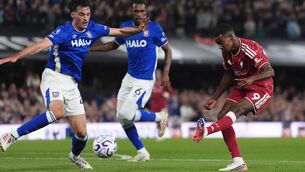 <p>Liverpool's Alexander Isak scores their side's second goal of the game against Ipswich. Pic: Adam Davy/PA Wire.</p>