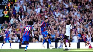 <p>Crystal Palace's Yeremy Pino (centre) celebrates after Ben Chilwell scores late. Pic: Adam Davy/PA Wire</p> <p>Crystal Palace's Yeremy Pino (centre) celebrates after Ben Chilwell scores late. Pic: Adam Davy/PA Wire</p>