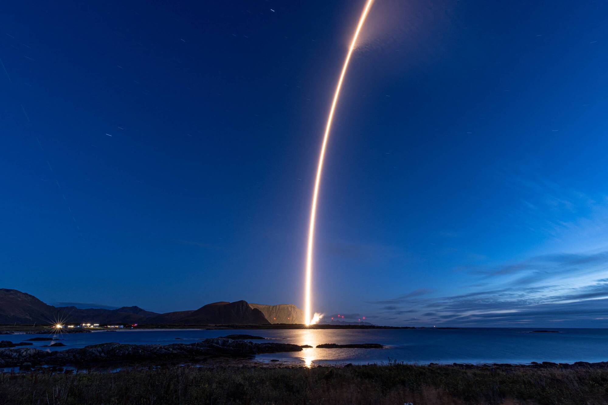 Germany's Isar Aerospace rocket is launched into space from a base in Andoeya, Norway.