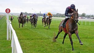 <p>Ndaawi and Nina Carberry won the Pat Smullen Cancer Trials Ireland Charity Race Supported By Ballylinch Stud at the Curragh. Pic: Healy Racing Photo</p> <p>Ndaawi and Nina Carberry won the Pat Smullen Cancer Trials Ireland Charity Race Supported By Ballylinch Stud at the Curragh. Pic: Healy Racing Photo</p>
