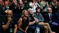 Bridget Taylor cheers on Katie Taylor during the final round 5/9/2026