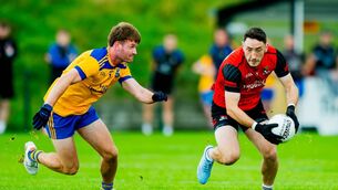 <p>Paudie Clifford scored 0-5 for Fossa in his side's Kerry IFC victory over Beaufort. Pic: Tatyana McGough.</p>