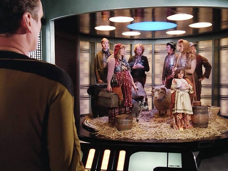 A scene from Up The Long Ladder from Star Trek: The Next Generation, whose depiction of people with Irish accents was criticised as offensive and clichéd A scene from Up The Long Ladder from Star Trek: The Next Generation, whose depiction of people with Irish accents was criticised as offensive and clichéd