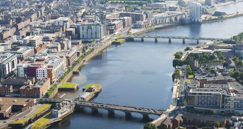 iStock-1283941018.jpg An aerial view of Limerick City, Ireland.