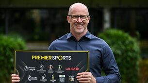<p>Kenny Cunningham was promoting Premier Sports – the home of live football and rugby including Uefa club competitions, English Premier League, BKT United Rugby Championship, Investec Champions Cup and EPCR Challenge Cup. Premier Sports is available as part of the Sports Extra package on Sky, NOW and Virgin. Pic: Brendan Moran/Sportsfile</p>