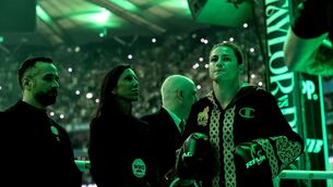 <p>THE SATURDAY GAME: Katie Taylor makes her entrance at Croke Park. Pic: INPHO/Gary Carr</p> <p>THE SATURDAY GAME: Katie Taylor makes her entrance at Croke Park. Pic: INPHO/Gary Carr</p>