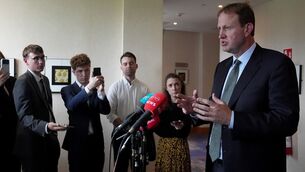 <p>Justice minister Jim O'Callaghan speaking to the media at Fianna Fáil's annual think-in at Tullamore Court Hotel in Offaly. Picture: Niall Carson/PA</p> <p>Justice minister Jim O'Callaghan speaking to the media at Fianna Fáil's annual think-in at Tullamore Court Hotel in Offaly. Picture: Niall Carson/PA</p>