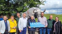 Sculpture of legendary 'White Bull of Connacht' unveiled at Roscommon visitor centre 