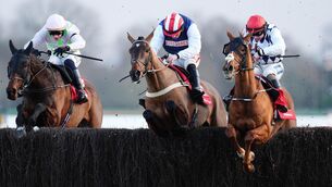 <p>CHRISTMAS CRACKER: The Jukebox Man, centre, en route to King George glory last December. Picture: John Walton/PA</p> <p>CHRISTMAS CRACKER: The Jukebox Man, centre, en route to King George glory last December. Picture: John Walton/PA</p>