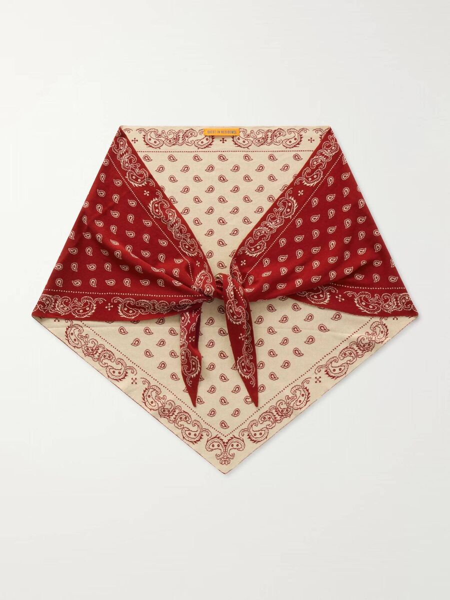 Fashion Red Bandana Print Scarf, €155, Guest In Residence at Net-a-Porter Fashion Red Bandana Print Scarf, €155, Guest In Residence at Net-a-Porter