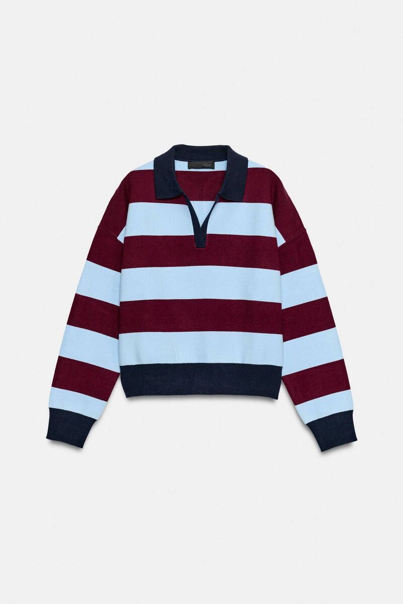 Fashion Striped Polo Knit, €35.95, Zara Fashion Striped Polo Knit, €35.95, Zara