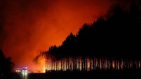 Wildfire in the Gironde department