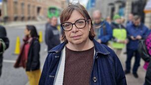 <p>Mimi Tatlow-Golden, mother of Daniel Tatlow-Devally, at a protest outside Leinster House.</p> <p>Mimi Tatlow-Golden, mother of Daniel Tatlow-Devally, at a protest outside Leinster House.</p>