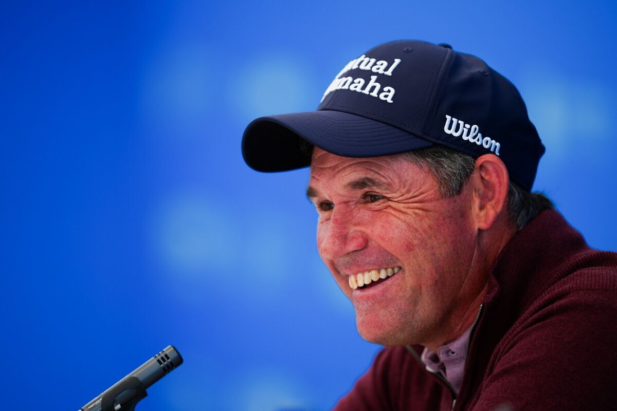 Padraig Harrington of Ireland during a press conference at Trump International Golf Links. Pic: Brian Lawless/PA Wire. Padraig Harrington of Ireland during a press conference at Trump International Golf Links. Pic: Brian Lawless/PA Wire.