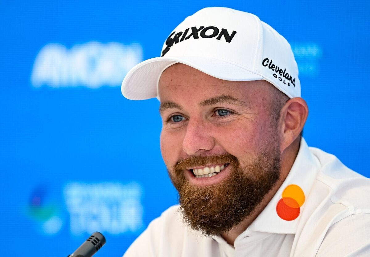 Shane Lowry during a media conference at the pro-am in advance of the Amgen Irish Open at Trump International Golf Links in Doonbeg. Picture: Ramsey Cardy/Sportsfile Shane Lowry during a media conference at the pro-am in advance of the Amgen Irish Open at Trump International Golf Links in Doonbeg. Picture: Ramsey Cardy/Sportsfile