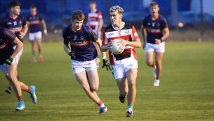 <p>Ballincollig’s Joe Miskella sails past Clonakilty’s Michael Francis Collins. Pic: Noel Sweeney</p> <p>Ballincollig’s Joe Miskella sails past Clonakilty’s Michael Francis Collins. Pic: Noel Sweeney</p>