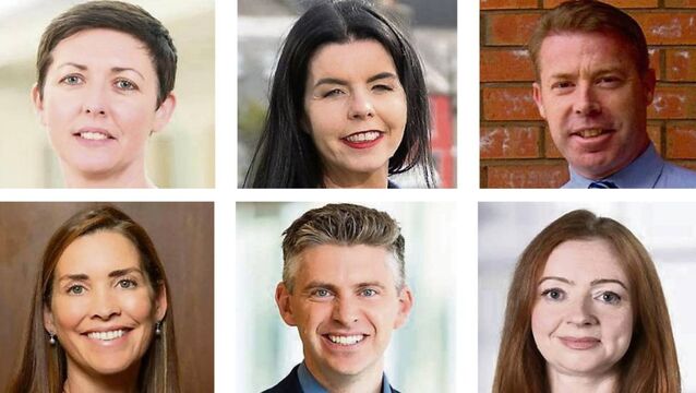 <p>New roles: (top row) Helen Bray, Maureen Walsh, Joe Keating; (bottom row) Maureen Dineen, James Scott-Lennon, Dr Niamh O’Reilly. </p>