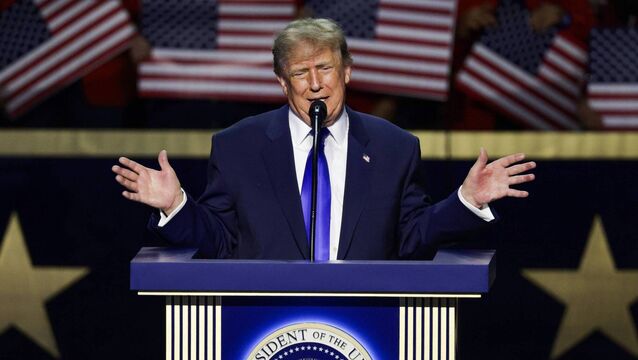 <p>US president Donald Trump speaks on stage on the first day of the 2026 Republican National Convention at the American Airlines Center on September 09, 2026 in Dallas, Texas. Picture: Alex Wong/Getty Images</p>