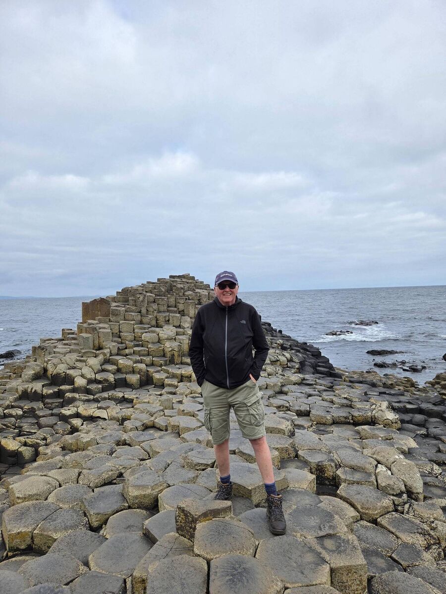 Jim Gallagher at Giant's Causeway. Giant’s Causeway is a Unesco World Heritage site. Jim Gallagher at Giant's Causeway. Giant’s Causeway is a Unesco World Heritage site.