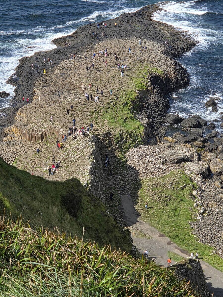 Giant's Causeway from the cliff top Giant's Causeway from the cliff top