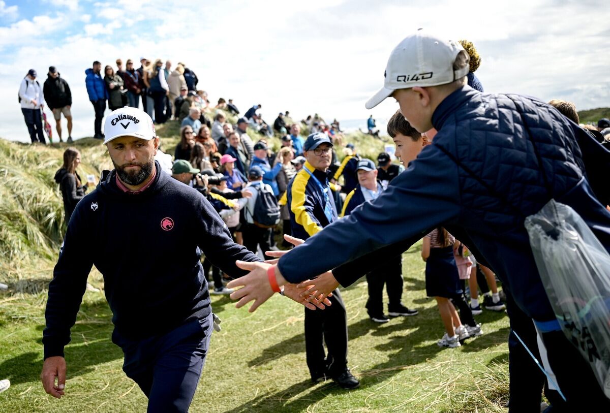 Jon Rahm of Spain during day one of the Amgen Irish Open Golf Championship 2026 at Trump International Golf Links in Doonbeg, Clare. Picture: Ramsey Cardy/Sportsfile Jon Rahm of Spain during day one of the Amgen Irish Open Golf Championship 2026 at Trump International Golf Links in Doonbeg, Clare. Picture: Ramsey Cardy/Sportsfile