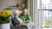 Happy senior couple at home