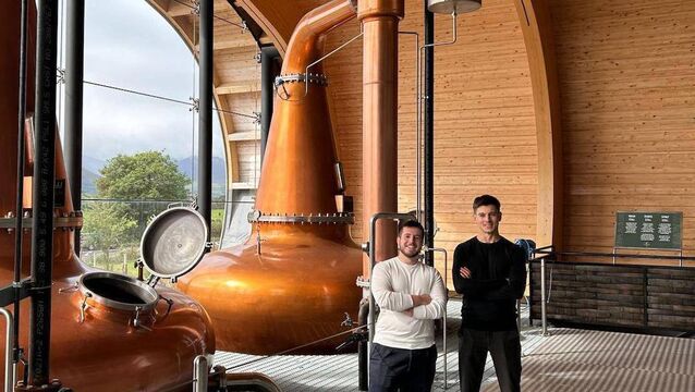 <p>Mark Gorman and Ami Salihovic of Spirit Capital, the company which has taken over Killarney Brewing and Distilling Co. </p>