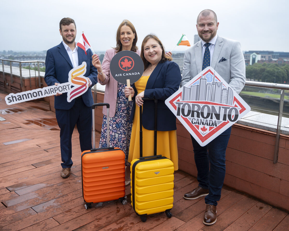 Air Canada and Shannon Airport today announced a new non-stop service between Shannon and Toronto. Picture: Don Moloney Air Canada and Shannon Airport today announced a new non-stop service between Shannon and Toronto. Picture: Don Moloney