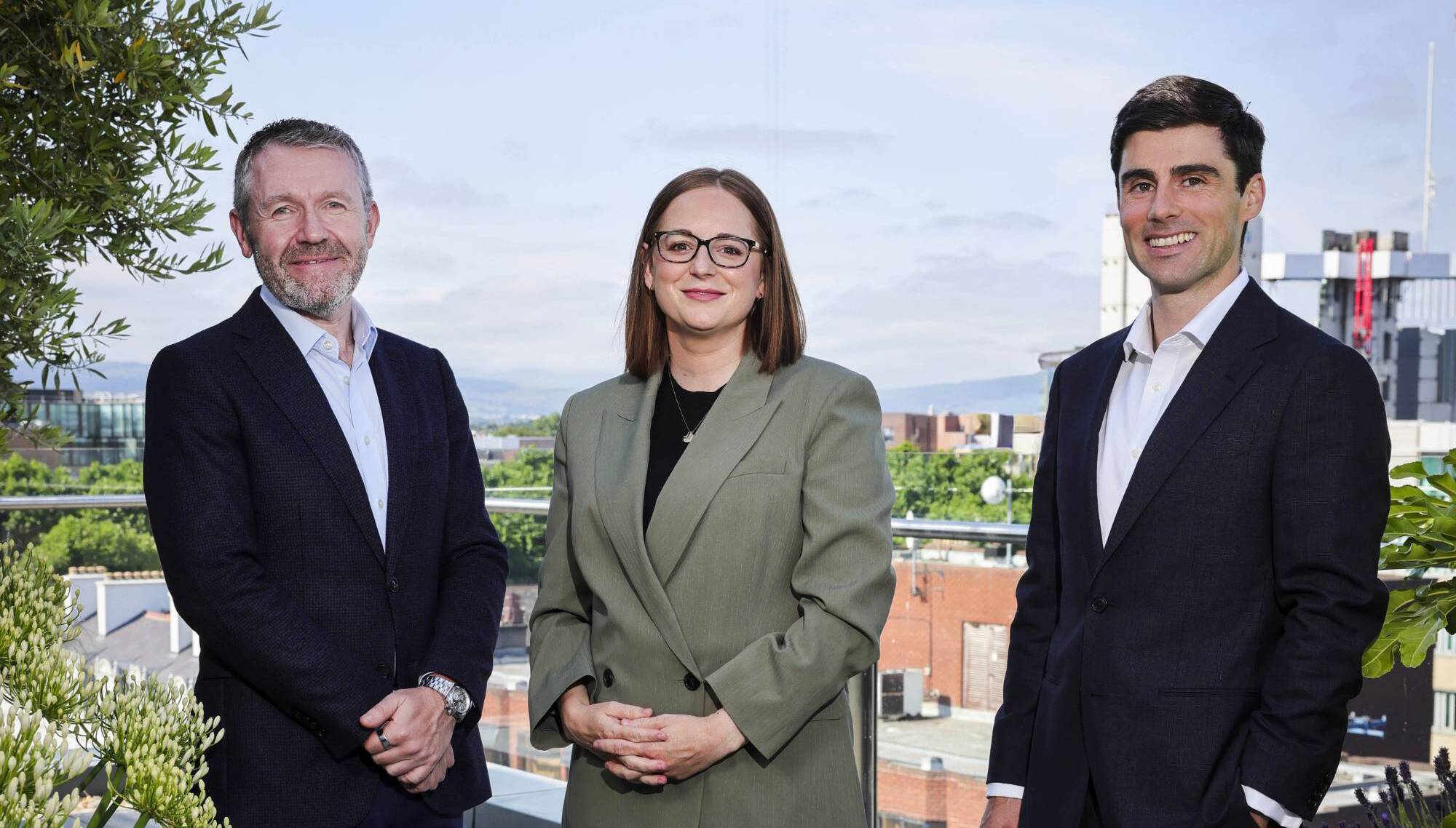 Geoff Moore, managing partner, Arthur Cox, with Amy McDermott and Christopher O'Reilly, who are now heading up the firm’s London office. 