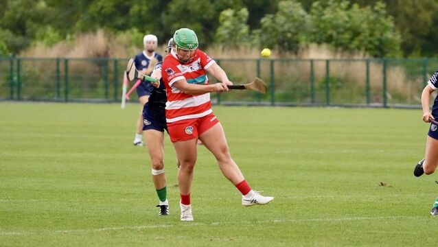 <p>Linda Collins scored a magnificent 4-5 for Courcey Rovers in Castle Road on Saturday. Pic: Noel Sweeney.</p>