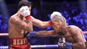 <p>Conor Benn lands a body blow on WBC welterweight champion Ryan Garcia in the opening round of their title fight at T-Mobile Arena in Las Vegas, Nevada. Garcia retained his title with a second-round TKO. Pic: Steve Marcus/Getty Images</p> <p>Conor Benn lands a body blow on WBC welterweight champion Ryan Garcia in the opening round of their title fight at T-Mobile Arena in Las Vegas, Nevada. Garcia retained his title with a second-round TKO. Pic: Steve Marcus/Getty Images</p>