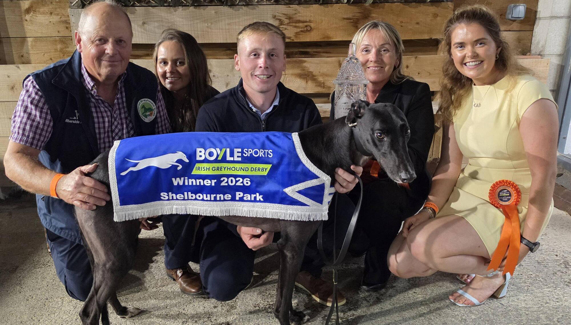 The Holland family celebrate with their Derby winner, Bockos Gold