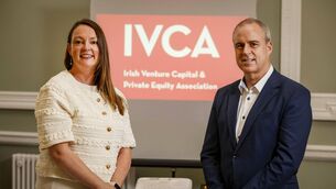 <p>Irish Venture Capital Association Sarah-Jane Larkin, director general, and Richard Watson, chair, IVCA. Picture: Fennell Photography</p>